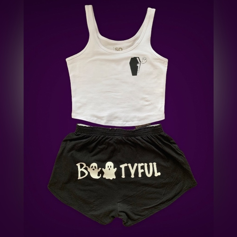 Hand made! BOOtyful pajama set!